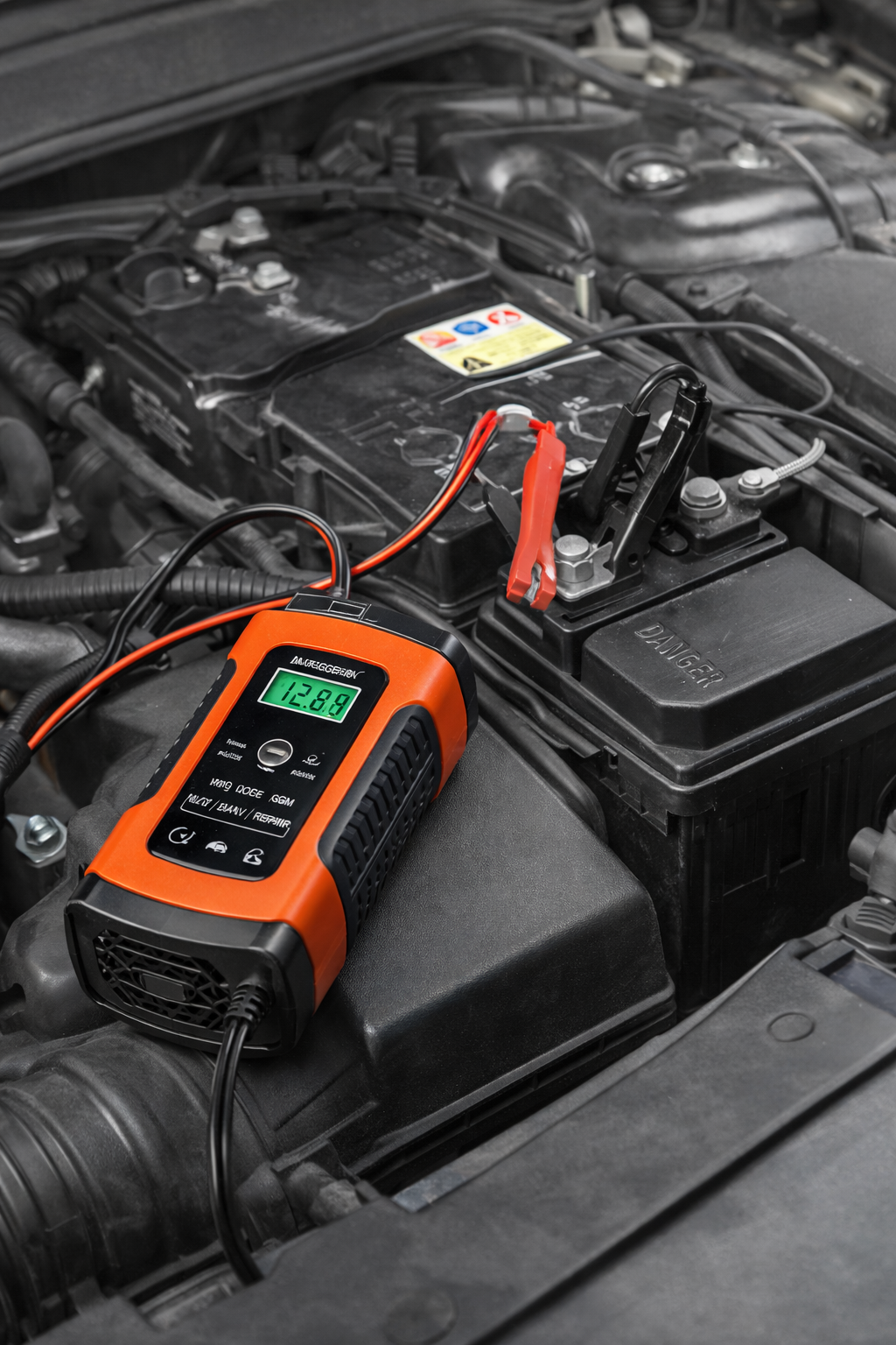 12V Smart Intelligent LCD Battery Charger – Universal for Cars & Motorcycles